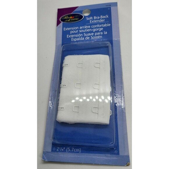 SOFT COMFORT BRA BACK EXTENDERS 3 HOOK 2 1/4"  ADDS 1" TO 3" TO BRA BACK! - Picture 2 of 3